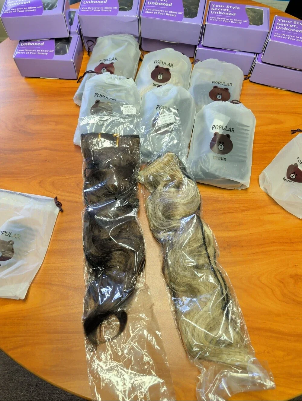 8 Popular Broun and other Hair Extensions - Multiple Colors and Lengths